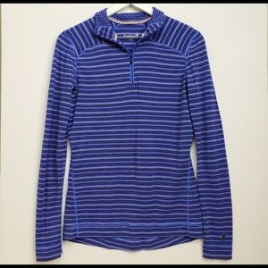 Smartwool Purple Wool 250 Base Layer Quarter Zip